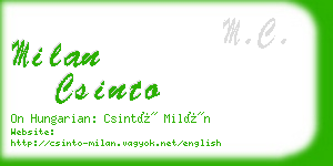 milan csinto business card